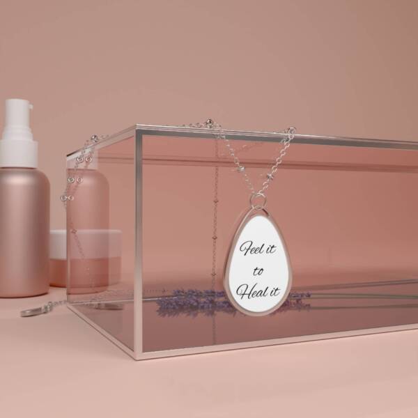 Oval Necklace "Feel it to Heal it" - Image 4