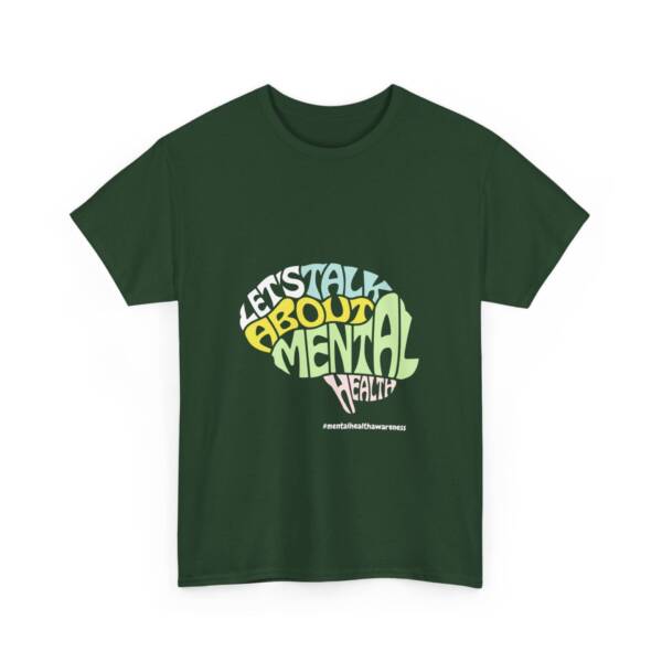 Talk About Mental Health Unisex Heavy Cotton Tee - Comfortable & Supportive Graphic T-Shirt - Image 15