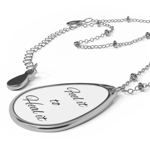 Oval Necklace "Feel it to Heal it" - Image 3