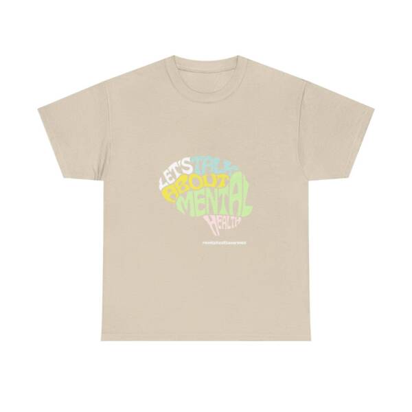 Talk About Mental Health Unisex Heavy Cotton Tee - Comfortable & Supportive Graphic T-Shirt