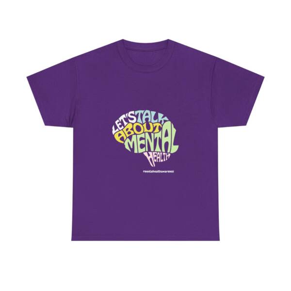Talk About Mental Health Unisex Heavy Cotton Tee - Comfortable & Supportive Graphic T-Shirt - Image 29