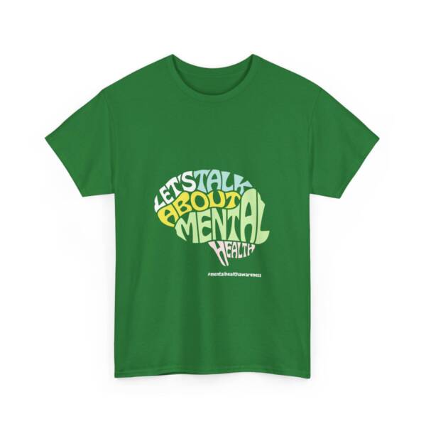 Talk About Mental Health Unisex Heavy Cotton Tee - Comfortable & Supportive Graphic T-Shirt - Image 11