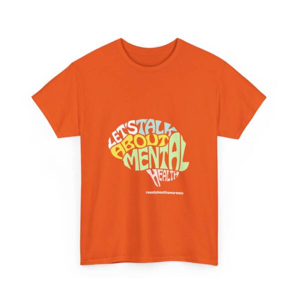 Talk About Mental Health Unisex Heavy Cotton Tee - Comfortable & Supportive Graphic T-Shirt - Image 7