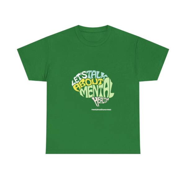 Talk About Mental Health Unisex Heavy Cotton Tee - Comfortable & Supportive Graphic T-Shirt - Image 9
