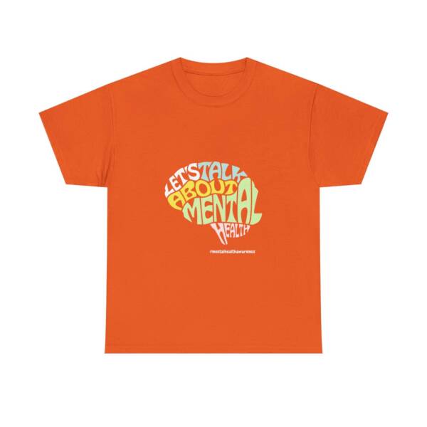 Talk About Mental Health Unisex Heavy Cotton Tee - Comfortable & Supportive Graphic T-Shirt - Image 5